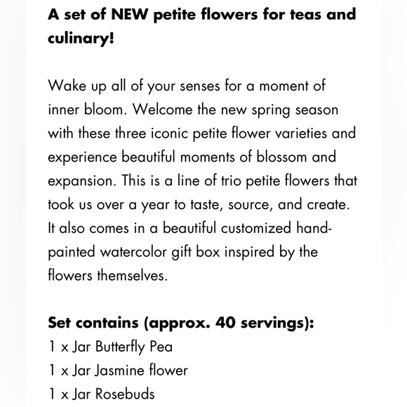 Dried Flower Tea - TRIO PETITE FLOWERS SET - Picture 3 of 3
